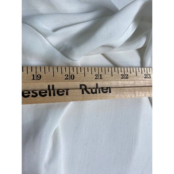 White House Black Market Women 10 Blouse White Lace Peasant Cottage Whimsigoth - Picture 7 of 16